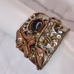 Artisan Crafted Mixed Metal Cuff Bracelet